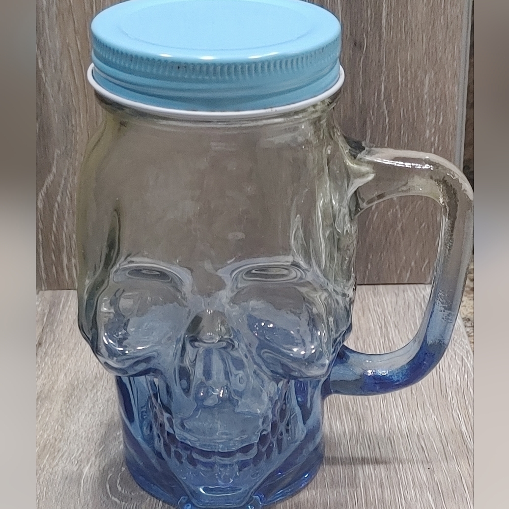 Skull Jar with Handle